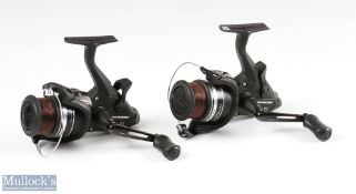 2x Shimano St 2500FB Bait Runner Fixed Spool Reels, drag on/off switch, both having very light use