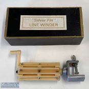 Silver Fin Line Winder - looks unused, in original box, instructions on underside of lid