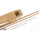 James Aspindale & Sons, Dalesman The Colmedale De-Luxe Split Cane Fly Rod, alloy uplocking reel seat