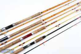 Sego 'Fyberod' Glass Spinning Rod 8ft 2pc, 25" handle with alloy reel seat, red agate butt/tip