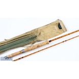 A fine Hardy Alnwick "J J H Triumph" Palakona Split Cane Fly Rod H63076 (1965) 8ft 6" 2pc line 6#,