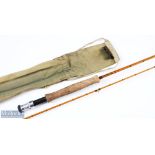 Hardy Alnwick The Perfection Palakona Split Cane Fly Rod, 8ft 6" 2pc line 5#, alloy uplocking reel