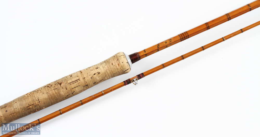 Rare J B Walker of Newcastle, Trout Split Cane Fly Rod, hand built, 9ft 6" approx. 2pc, uplocking - Image 2 of 3