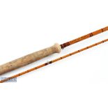 Morrison & Lawsons of Bishop's Auckland The St Mary split cane fly rod, 10ft 2pc, mushroom handle