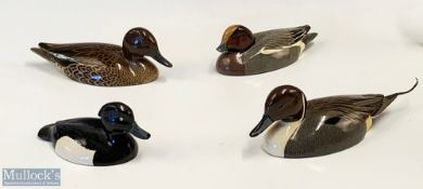 c1970s small cold painted bronze ducks by Val Bennett, to include 2 x Pintail Duck, Tufted Duck,