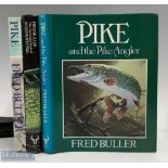 3x Fred Buller Pike Fishing Books, to include - Pike and the Pike Angler 1981 2nd edition H/B +D/