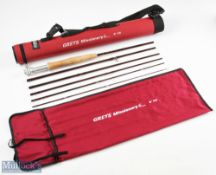 Grey's Missionary Carbon Travel Fly Rod, 9ft 6pc line 5#, double alloy uplocking reel seat, lined