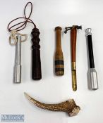 A Selection of Fishing Priests, and a marrow spoon, a made of aluminium wood and antler all are