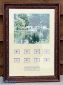 Framed and Mounted Nymph by George Edward Mackenzie Skues Dry Flies, with a photograph of River