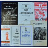 1960-1982 Glamorgan's Clubs v Tourists Rugby Programmes (7): Bridgend/Maesteg v Canada 1962 and v