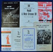 1960-1982 Glamorgan's Clubs v Tourists Rugby Programmes (7): Bridgend/Maesteg v Canada 1962 and v