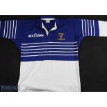 Leinster Rugby Jersey circa 1990s No. 17: Blue and white with partly striped design, gold Leinster