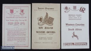 1940s & 50s NZ and SA in the West Country Rugby Programmes (3): Gloucestershire & Somerset v the
