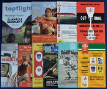 1975-2006 WRU Cup & other Rugby Programmes (10): Finals: Aberavon v Llanelli 1975, Swansea v