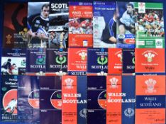 1962-2011 Wales and Scotland Rugby programmes (22): Homes and aways from 1962, 1972, 1975-1977 inc.,