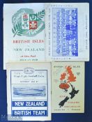 Scarce 1950 British and Irish Lions Test Rugby Programmes (4): The full set of four from the NZ