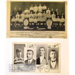 1906/1907 Fulham b&w team postcard (Southern League Champions), football action postcard in