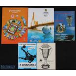 Selection of European Cup Final programmes to include 1983 Hamburg v Juventus (EC), 1975 Dynamo Kiev