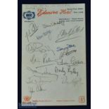 1972 England Rugby in S Africa Autographs: On Eden Roc, Durban hotel paper, 14 England signatures
