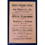 1937 Ireland v England amateur international match programme 13 February 1937 at Cliftonville, 4