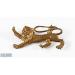 1966 British & I Lions Rugby Pin Badge: Brass lion pin badge - issued for the tour to Australia, New