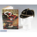 1896 Eastern Province (SA) Rugby Cap and 1988 Book (2): Wonderful duo. Navy velvet panelled