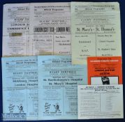 1950s etc Hospitals Cup & London Scottish Rugby Programmes (8): Delightfully evocative collection,