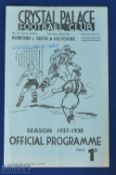 1937/38 FA Amateur Cup s/f replay programme Romford v Erith & Belvedere 19 April 1938 at Crystal