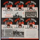 Selection of Manchester Utd 1953/54 homes to include Middlesbrough, Sunderland, Tottenham Hotspur,