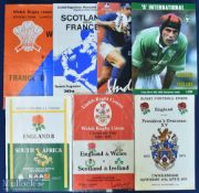 1971-2003 Special, 'A' and 'B' Rugby Programmes Rugby (7): England v President's Overseas XV (