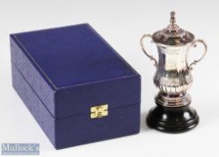1982 Hallmarked Silver FA Challenge Cup 8 Inch Trophy Cup scale replica of the of the Challenge