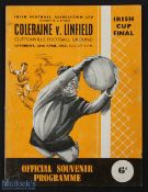 Irish FAC final 1953 Linfield v Coleraine 25 April 1953 at Cliftonville, Belfast; fair/good