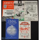1951/52 Manchester Utd away match programmes to include Derby County, Arsenal, Liverpool, Chelsea,