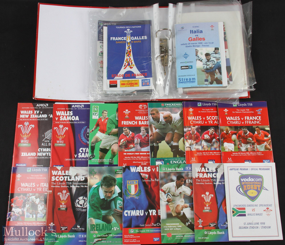 1998-2001 Wales Rugby Programme Collection (Qty): To inc the Welsh involvement in their 'own' RWC of