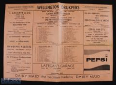 1969 Boland v Australia Rugby Programme: Large format news-sheet style issue with team line-ups,