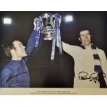 Ron Harris and Peter Osgood Chelsea Football Print a colour print depicting Harris and Osgood