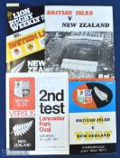 1977 British & Irish Lions in NZ Test Rugby Programmes (4): The full set from the unlucky, rain-