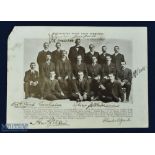 Very Rare 1904 British Lions Signed Menu Pages: On glossy white paper, a foldover sheet, 4 sides,