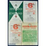 1948-1957 Ireland Home programmes (4): Really worn (but hey: Triple Crown!) v England at Twickers