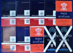 1960-1969 Scotland and Wales Rugby programmes (10): Homes or aways from 1960-1963 inc (with some