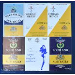 1984 & 1988 Australia in the UK Rugby Programmes (6): v Scotland 1984, fully signed by the