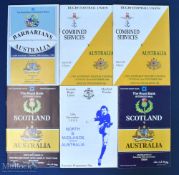 1984 & 1988 Australia in the UK Rugby Programmes (6): v Scotland 1984, fully signed by the