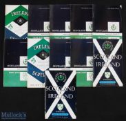 1961-1969 Scotland and Ireland Rugby programmes (11): Homes or aways from 1961(2), 1963(2), 1964-