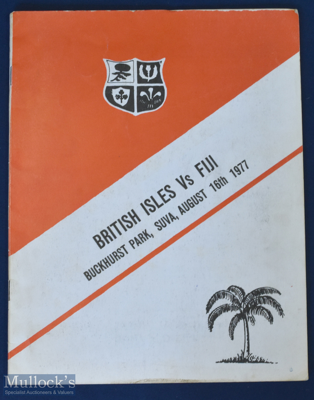 Rare 1977 Fiji v British & Irish Lions Rugby programme: Hard-to-obtain issue from Suva to conclude