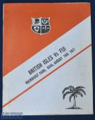 Rare 1977 Fiji v British & Irish Lions Rugby programme: Hard-to-obtain issue from Suva to conclude