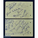 1951 South African Springboks' Autographs: 23 of the touring party have neatly and clearly signed