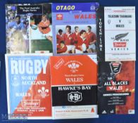 Wales Down Under Rugby Programmes (6): Great selection including some scarcer issues, v Taranaki,