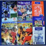 1996 Wales in Australia Rugby Programmes (7): Both tests, and the games v Victoria, Australia 'B',
