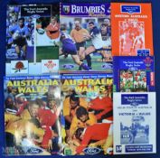 1996 Wales in Australia Rugby Programmes (7): Both tests, and the games v Victoria, Australia 'B',