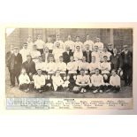1907/1908 Fulham FC 1st season in the Football League, b&w postcard photograph of the team and